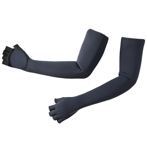 Shimano Sun Protection Long Gloves 5 Cut Black M