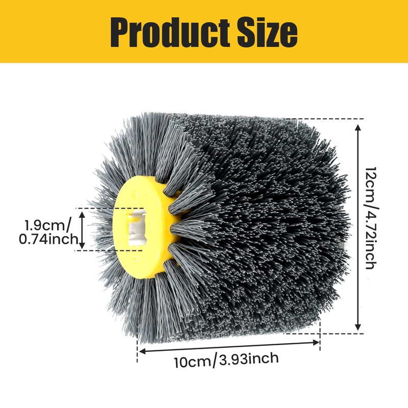 Sanding Brushes for Wood #120 Grit Nylon Brush for Angle