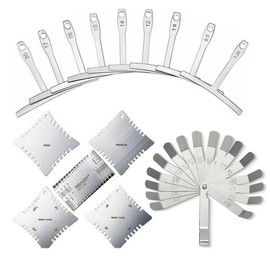 15PCS Guitar Luthier Tools Set Including Guitar Radius Gauge, String Action Ruler Gauge Feeler Gauge, Guitar Notched Radius Gauges For Guitar and Bass