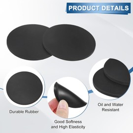 M METERXITY 20-Pack Rubber Solid Discs Washers, 60mm OD x 3mm Thickness Anti-Vibration Noise-Reducing Rubber Spacer Pads Gasket Bushings for HVAC/Washing Machines/Furniture/DIY Gasket Craft