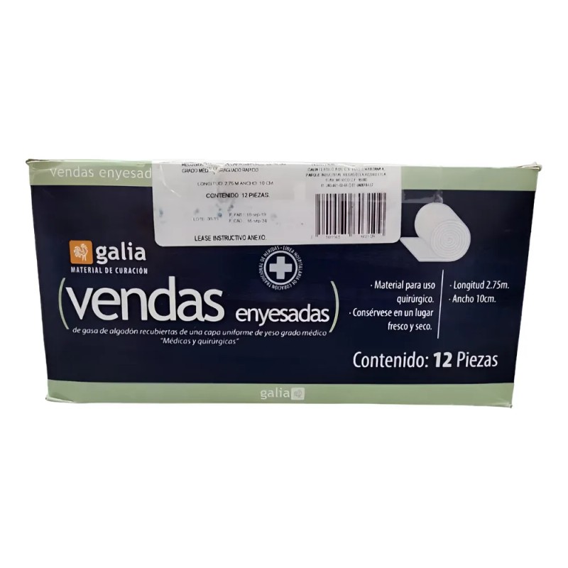 Venda Enyesada Galia 10cm C/12pzas Blanco
