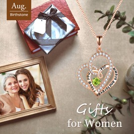 TOUPOP Crystal Heart Necklace for Women Forever Lover Heart Necklaces s925 Sterling Silver Rose Gold Plated Birthstone Necklace Birthday Jewelry Gifts for Women Anniversary