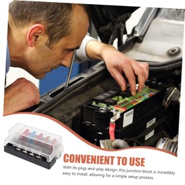 iplusmile 1set Automotive Fuse Block Way Circuit for Cars and Rvs Easy Installation Material Includes Label Stickers for