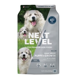 Next Level Super Premium Dog Food – Giant Breed Puppy and Growth – Dry Kibble for Dogs at All Life Stages of Larger Breeds – 27% Protein, Chicken, Fish and Gluten Free Grains