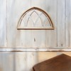 Ranch Junkie Farmhouse Half Moon Wooden Wall Window Wood Window