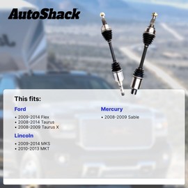 AutoShack Front Right CV Axle Shaft Assembly Replacement for 2008-2014 Ford Taurus FWD 2010-2012 Ford Taurus AWD 2009-2014 Ford Flex FWD 2008-2009 Ford Taurus X FWD Passenger Side DSK1402