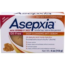 Asepxia Oil Free Sulfur Soap Acne Bar Soap 4 oz (Pack of 2)