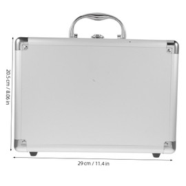 OSALADI Aluminum Alloy Briefcase for Makeup Tools Storage Strong Hard Case Latch Lightweight Portable Design for Instruments Cash and Accessories