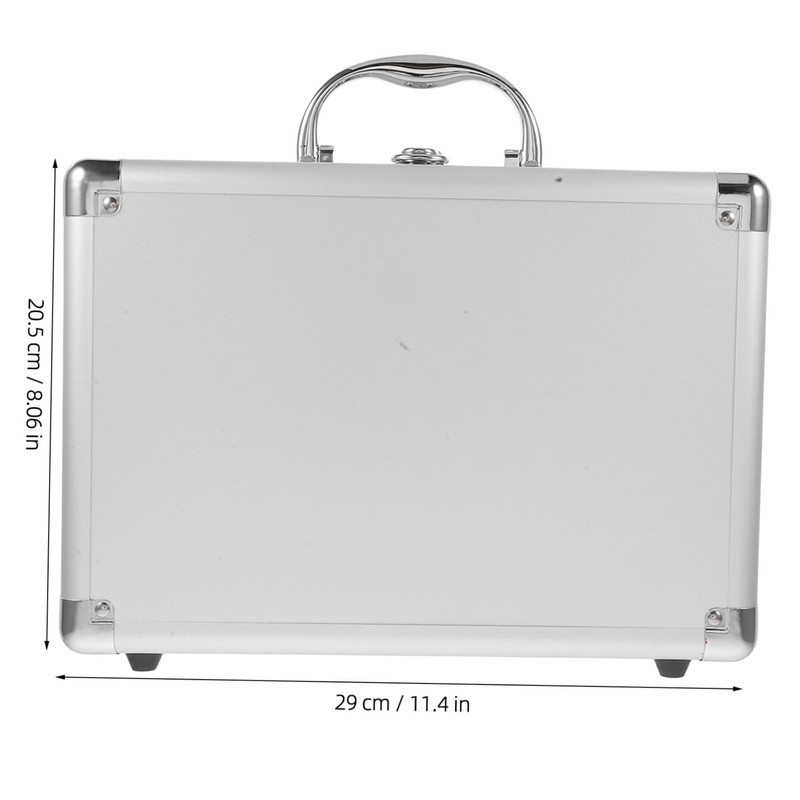OSALADI Aluminum Alloy Briefcase for Makeup Tools Storage Strong Hard