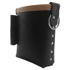 Leather Gold 3850-BLK Bolt Bag with Spud Wrench Holder and Snap Holder | Ironworker Bolt Bag, Medium Size | Premium, Ultra Durable Buffalo Leather | Commercial Grade Sliding Tool Belt Accessory