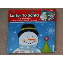 NEW Lot of 2 Letter To Santa 3-Piece Kit Letter Sticker Sheet Envelope Christmas