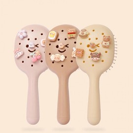 Hair Cushion Comb, Scalp Massage Hair Brush, Volumizing Hairbrush, Scalp Care Hair Brush Pompom/Purple