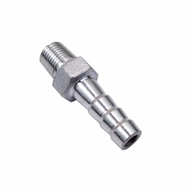Hose Barb Hose Barb Stainless Steel SS304 Male Thread Coupling Fitting Connector BSP for Many Different Pipes 1/8-1/2 (1/2 x 10mm)