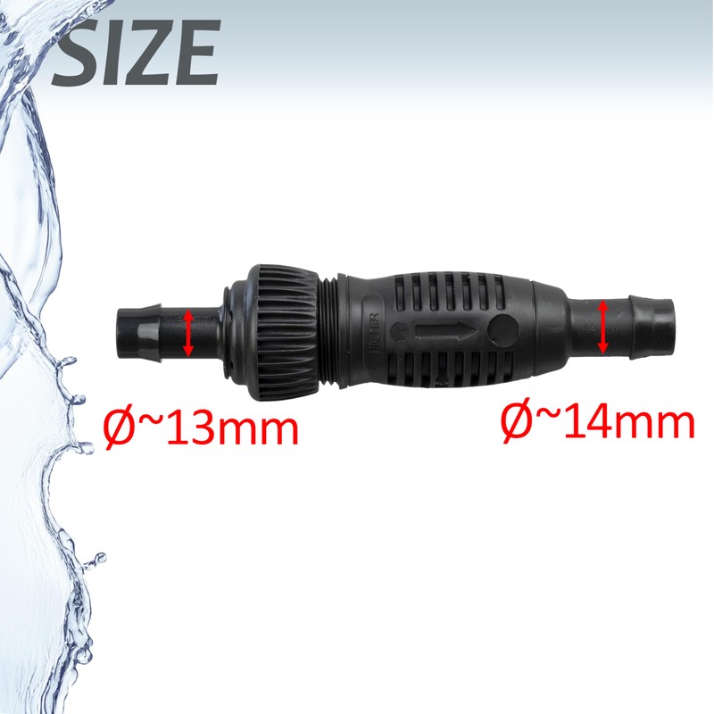 AERZETIX – Set mit 2 Wasserfiltern mit Maschen für 14-mm-Schlauch,