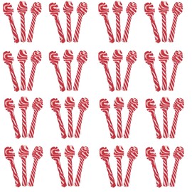 Candy Cane Peppermint Spoons - Edible Spoons - Hot Chocolate and Coffee - Bulk Children Christmas Favors, Birthday Goody Bag Filler, Stocking Stuffers (48 Spoons)