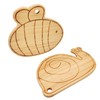 Youkoo Small Bamboo Cutting Board Set, Mini Fruit Wood Chopping