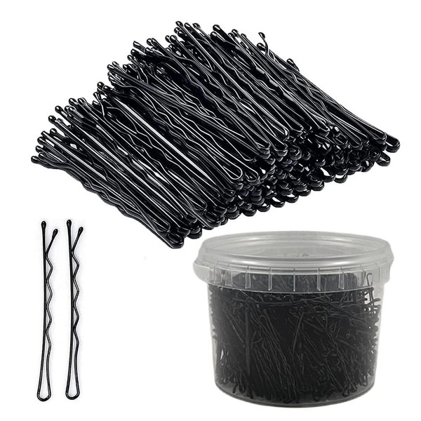 Ahsen Professional Wavy Bobby Pins 5cm Gold - Haarklammern mit