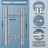 Ranbo Chrome 8" (CTC) Back to Back Shower Door Handle,