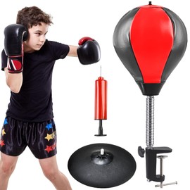 Standing Punch Bag with Super Strong Suction Cup and Table Clamp, Table Punch Bag, Office Punching Ball and Table Clamp, for Office Table and Counter, Funny Gift for Friends or Colleagues