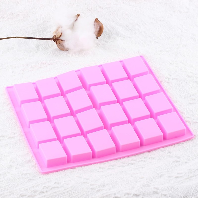 AIBOYA 24 Cavity Rectangle Silicone Candy Molds For Candy Caramel