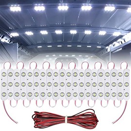 Linkhood 60 LED Van Interior Light, White Car LED Ceiling Lights Kit, Super Bright Lighting Dome Lamp for Van RV Truck Auto Vehicle Boat Caravan Trailers Lorries Cargo Transit Bus Camper (20 Modules)