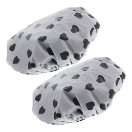 Gogogmee 2pcs Shower Cap Hair Dry Cap Hair Sleeping Bonnet Hair Cap for Shower Bonnet for Curly Hair Women's Dry Hair Cap Hair Bath Hat Shower Bonnets for Women Curly Hair Cap Satin Black