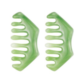 OXDFK 2 PCS Massage Comb, Guasha Scraping Scalp Comb, Multi-Functional Head Massage Tool, Facial Meridians Massager for Head Caring, Physical Therapy, Acupoint Treatment