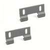 Auaurly 2 PCS Gray Plastic Shower Door Bottom Hook Guide