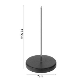 Note Pick, Receipt Holder, Metal Memo Holder, Cash Receipt Holder, Paper Spike Holder, Bills Spike Receipt Holder with Round Base for Kitchen, Hotel, Restaurant, Cafe, Office, Black, Pack of 2