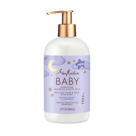 SheaMoisture Baby Shampoo & Bath Milk Manuka Honey & Lavender for Delicate Hair and Skin Nighttime Skin and Hair Care Regimen 13 oz