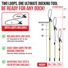 Boat Loop Extendable White Fiberglass Boat Pole with Flexible Std