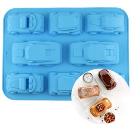 JasCherry Silikon-Bonbon und Schokoladenformen, 3D Karikatur Auto Silikonform Muffin Tablett Seifenform Backform für DIY Gelee, Kekse, Schokolade, Süßigkeiten, Käsekuchen, Muffin