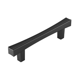 Richelieu Hardware BP722796900 Westmount Collection 3 3/4-inch (96 mm) Center-to-Center Matte Black Transitional Rectangular Cabinet and Drawer Bar Pull Handle for Kitchen, Bathroom, and Furniture