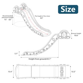 Couch Slide for Kids can be Used with beds, Stairs, Bedside Tables, and Stairs. Suitable for Toddlers, Boys and Girls. The Maximum Load-Bearing Capacity is 220LBS. Easy to Install