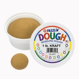 Hygloss Play Modeling Dough – Multicultural Skin Color Dough Unscented - Safe & Non-Toxic for Kids Arts & Crafts - Party Favors - Classroom Supplies - 1lb - Kraft Color