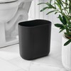 iDesign Small Slim Plastic Bathroom Trash Can, Garbage Can for