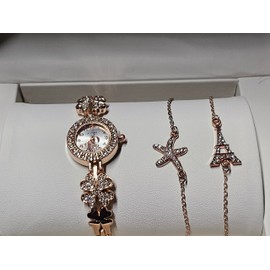 Mr. Gadget's Solutions Ladies Gift Birthday Bracelet Wrist Watch Set for Women’s & Girls