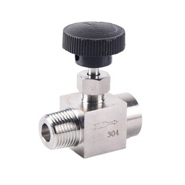 1/8 1/4 1/2 Inch NPT Needle Valves 304 Stainless Steel NPT Valve with Inner and Outer Wire or Double Outer Wire for Flow Control, Globe Valve for Water Gas Oil (Inner/Outer -NPT 1/4 Inch)