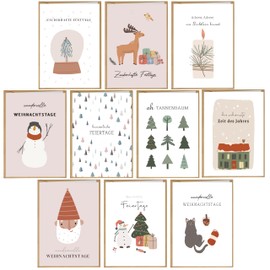 BIROYAL Christmas Cards with Envelope Set of 30 - Folding Cards Christmas Greeting Cards