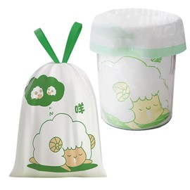 4 Gallon Small Trash Bags No-Tearing Drawstring 1.2 Mil Thick - 80Count Small Garbage Bags for Bathroom Kitchen Toilet Home Office and Bedroom