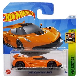 Hot Wheels 2020 Koenigsegg Jesko HW Exotics 2/10 (184/250) HTF07 Orange 2024 + Short Card Protector Frikimonkey