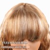 Peluca Pelo Humano Body Wave Marrón Rubio Flequillo 16 Pulg