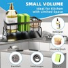WangCai Stainless Steel Kitchen Sink Caddy, Self-Draining Sponge Holder with