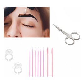Kit Hena Ceja Hd Tipo Microblading Henna, Tijera, Anillo                                                                                              