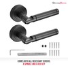Decoranddecor Enigma Round Door Handles – Aluminium Matt Black Internal