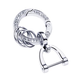 Samcos Key Holder, Car Keychain, Stylish, Car Keychain, Key Holder, Key Case, 360° Rotating Connector, Key Ring, Key Chain, For Motorcycles, Cars, Home, Bicycle, House Keys, Lost Prevention, Unisex,