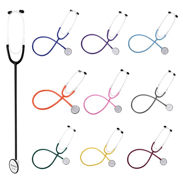 10-Pack TK-1 MR Safe Dual-Frequency Stethoscope Professional Mixed Colors