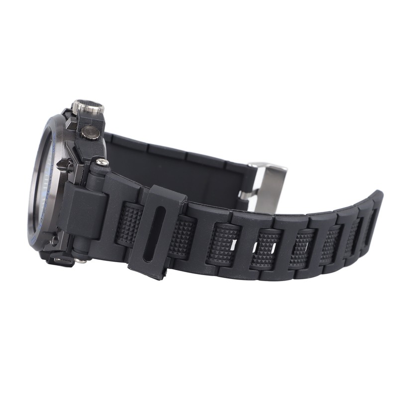 Waterproof Wristwatch Transparent Cover LED Luminous Wristwatch for Gentlemen Black