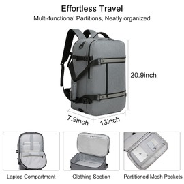 seyfocnia Convertible Travel Garment Bag for Men & Women, Multi-Pocket Travel Duffel Carry On Luggage Personal Item Business Suit Backpack