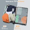 Chijoo 12-Piece Packing Cubes Set (Grey) - Compression Packing Cubes